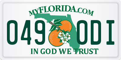 FL license plate 0490DI