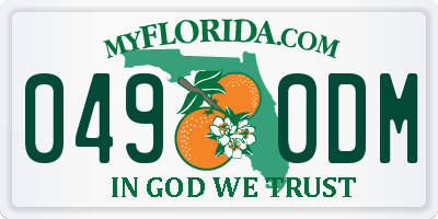 FL license plate 0490DM