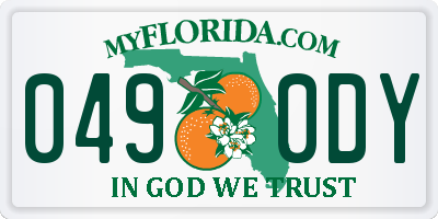 FL license plate 0490DY