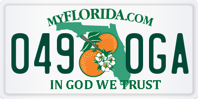 FL license plate 0490GA