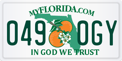 FL license plate 0490GY