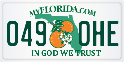 FL license plate 0490HE