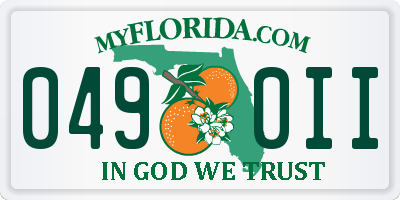 FL license plate 0490II
