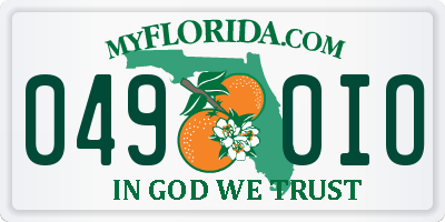 FL license plate 0490IO