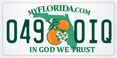 FL license plate 0490IQ