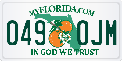 FL license plate 0490JM