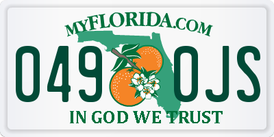 FL license plate 0490JS