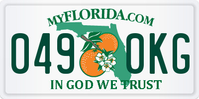 FL license plate 0490KG