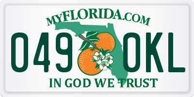 FL license plate 0490KL