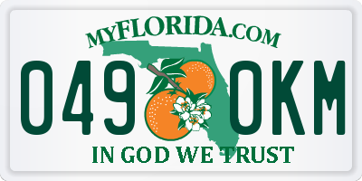 FL license plate 0490KM