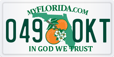 FL license plate 0490KT