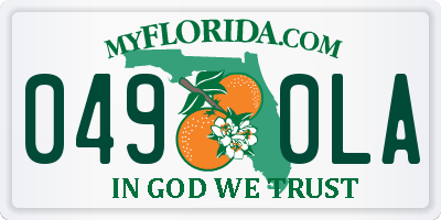 FL license plate 0490LA