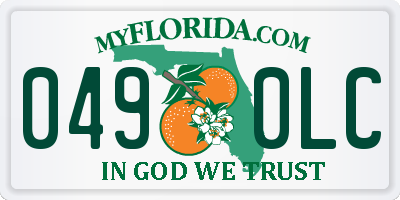 FL license plate 0490LC