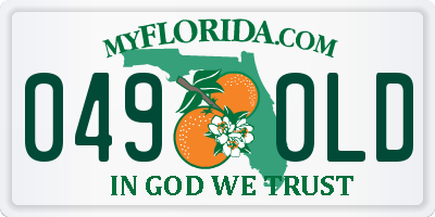 FL license plate 0490LD