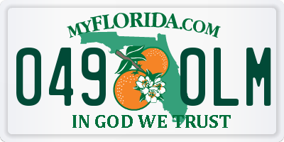 FL license plate 0490LM