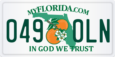 FL license plate 0490LN
