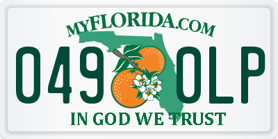 FL license plate 0490LP