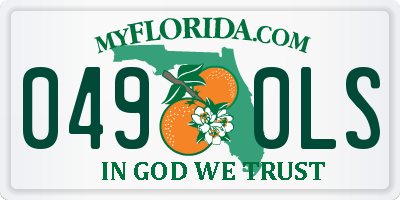 FL license plate 0490LS
