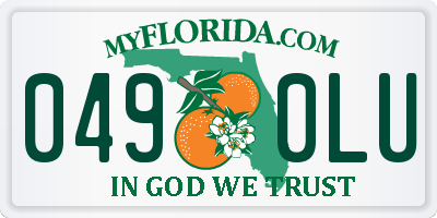 FL license plate 0490LU