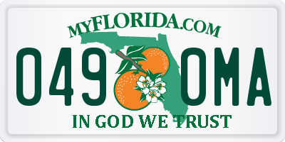 FL license plate 0490MA