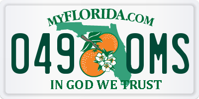 FL license plate 0490MS