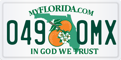FL license plate 0490MX