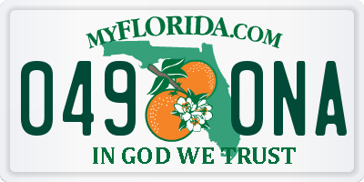 FL license plate 0490NA