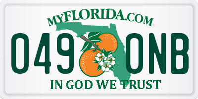 FL license plate 0490NB