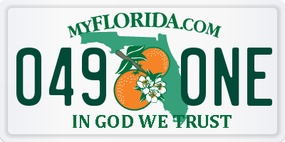 FL license plate 0490NE