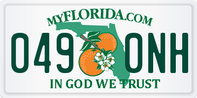 FL license plate 0490NH