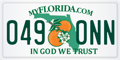 FL license plate 0490NN