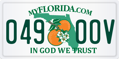 FL license plate 0490OV