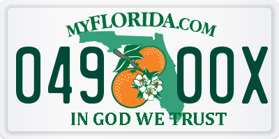 FL license plate 0490OX