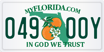 FL license plate 0490OY
