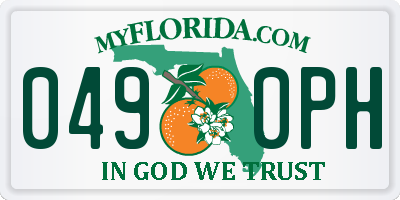 FL license plate 0490PH