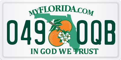 FL license plate 0490QB