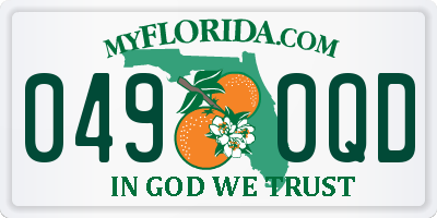 FL license plate 0490QD
