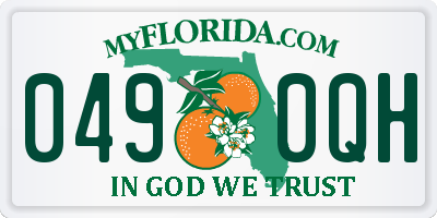 FL license plate 0490QH