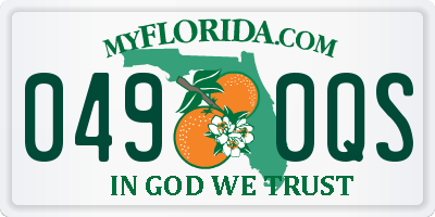 FL license plate 0490QS