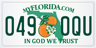 FL license plate 0490QU