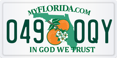 FL license plate 0490QY