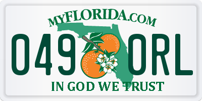 FL license plate 0490RL