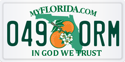 FL license plate 0490RM