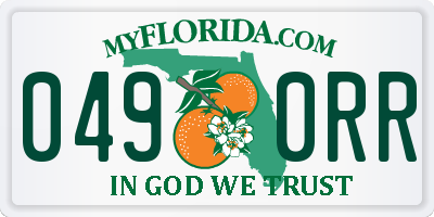 FL license plate 0490RR