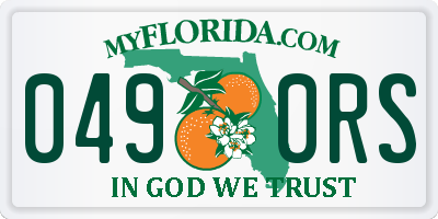 FL license plate 0490RS