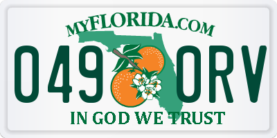 FL license plate 0490RV