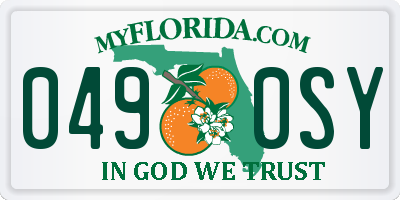 FL license plate 0490SY