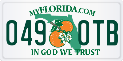 FL license plate 0490TB
