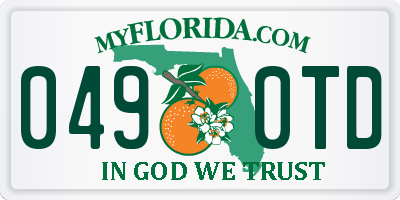 FL license plate 0490TD