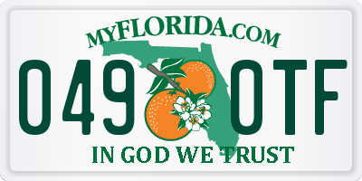 FL license plate 0490TF